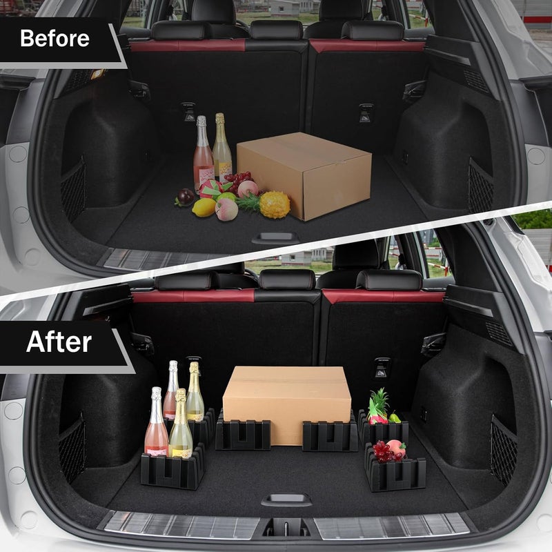 Datanly 12 Pack Car Trunk Organizer Blocks for Back of SUV Multipurpose Car Storage Organizer Blocks Trunk Divider Available to Wool Carpet for Truck SUV Van Cargo - Image 5